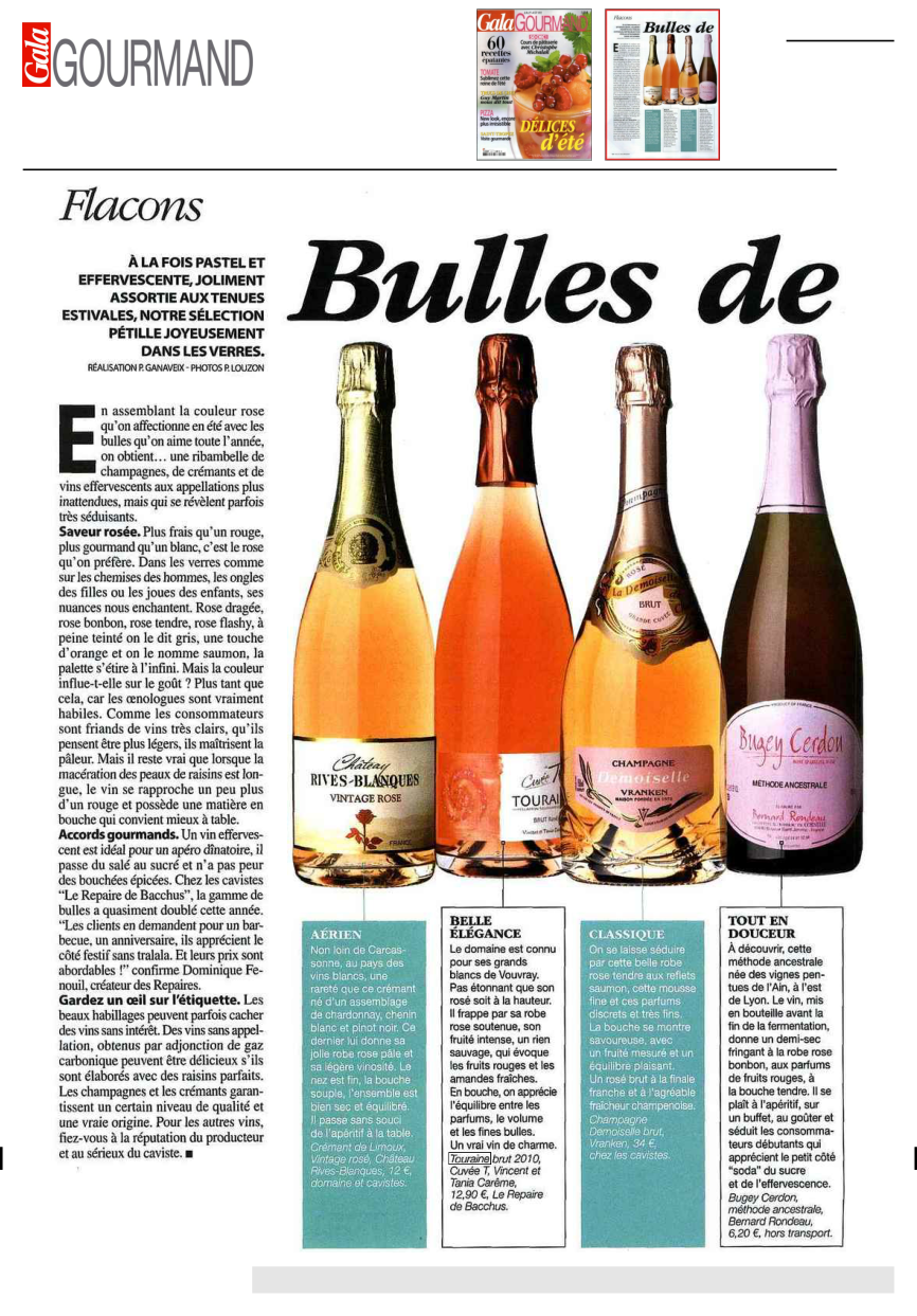 French food and lifestyle magazine Gourmad features Rives-Blanques